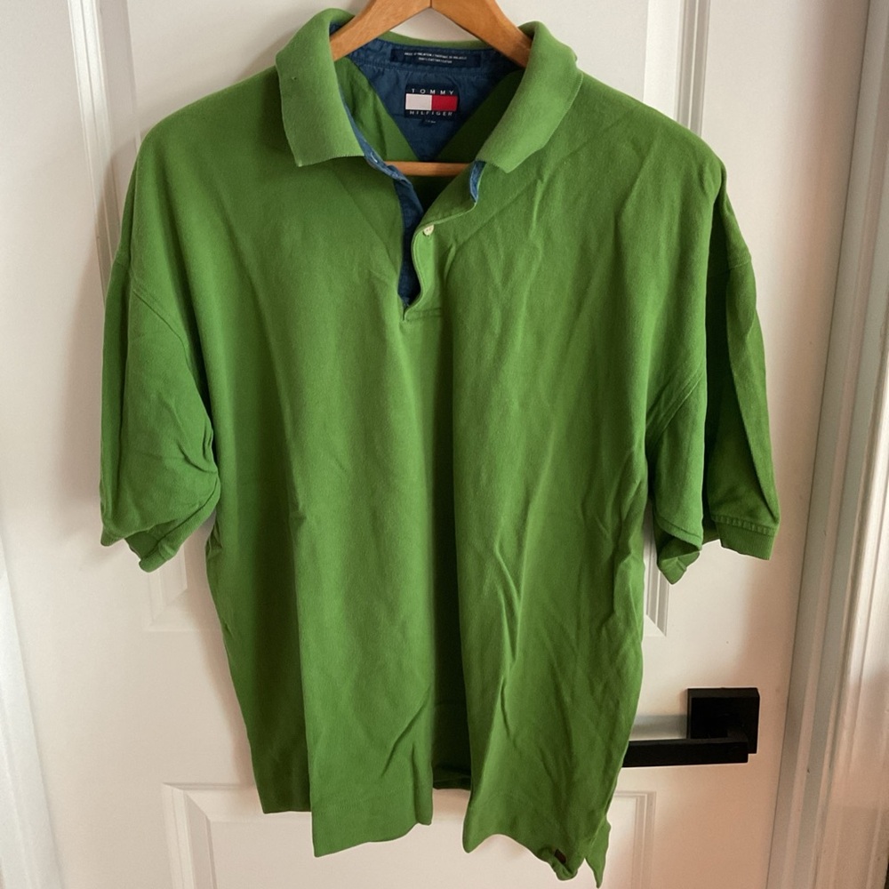 Tommy Hilfiger - Short Sleeve Polo Shirt - Green - Men’s Size X-Large